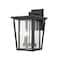 Z-Lite Seoul 2 Light Outdoor Wall Sconce, Black & Clear 571M-BK - alternate 1